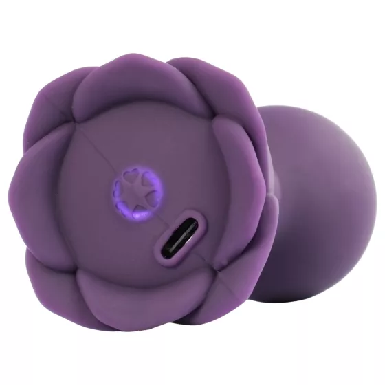 LOVISS Flower - análny vibrátor na diaľkové ovládanie (fialový)