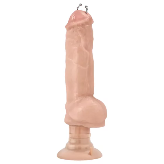 Blush Bad Boy - vibrátor s piercingom - 33 cm - telová farba
