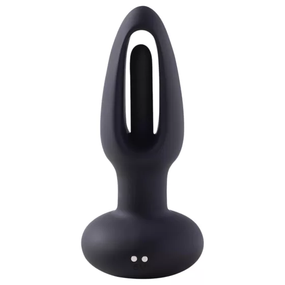 Honey Play Box - anál vibrátor s jazýčkom - čierny
