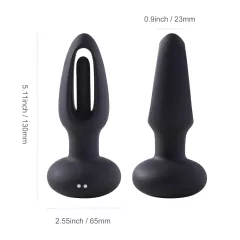Honey Play Box - anál vibrátor s jazýčkom - čierny