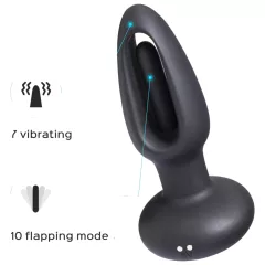 Honey Play Box - anál vibrátor s jazýčkom - čierny
