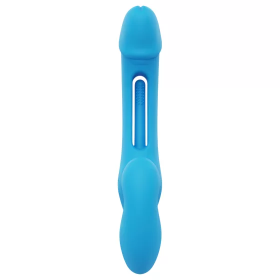 Honey Play Box - nastaviteľný vibrátor s jazykom na pripnutie - modrý