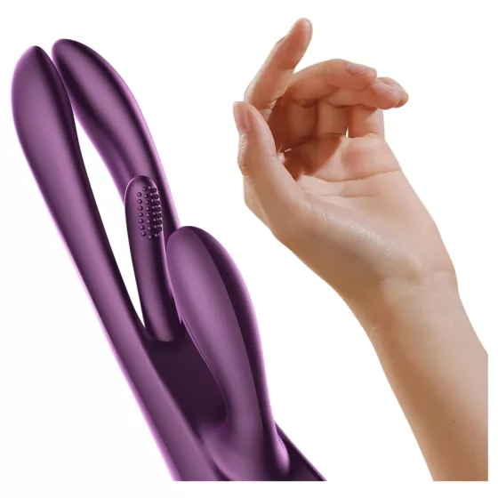 Honey Play Box Terri - vibrátor na klitoris s jazykom a ramenom - fialový