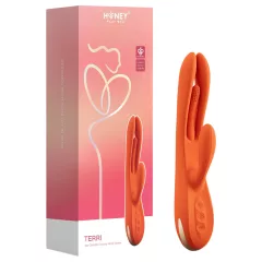   Honey Play Box Terri - vibrátor s klitorisovým ramienkom ovládaný aplikáciou (oranžový)