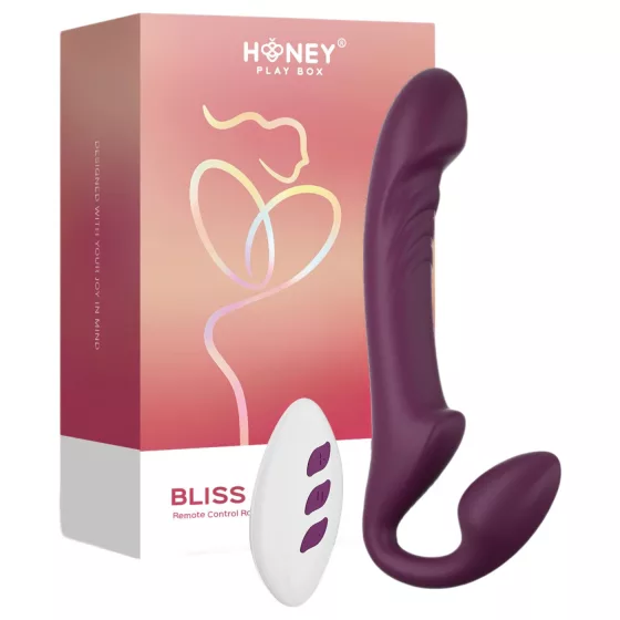 Honey Play Box Bliss - pripínací vibrátor s rotujúcimi korálkami - fialový