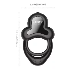   Honey Play Box Anello - vibračný krúžok na penis a semenníky s ovládaním cez aplikáciu pre mužov (čierny)