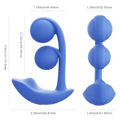   Honey Play Box Melody - vibrátor s perličkami a klitorálnym stimulátorom - modrý