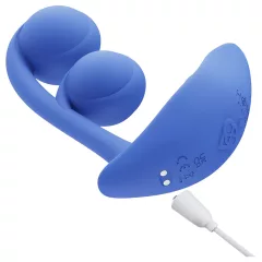   Honey Play Box Melody - vibrátor s perličkami a klitorálnym stimulátorom - modrý