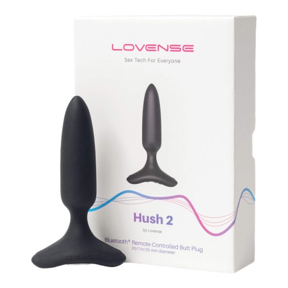 LOVENSE Hush 2 XS - dobíjací malý análny vibrátor (25 mm) - čierny