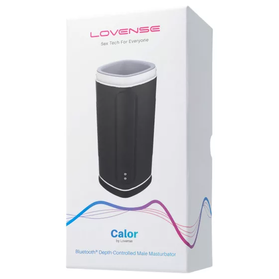 LOVENSE Calor - inteligentný ohrievací masturbátor (čierny)