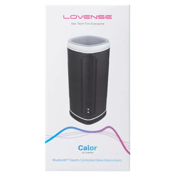 LOVENSE Calor - inteligentný ohrievací masturbátor (čierny)