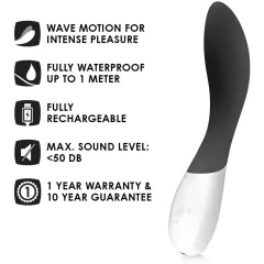 LELO Mona Wave - vibrátor na bod G - vodotesný - čierny