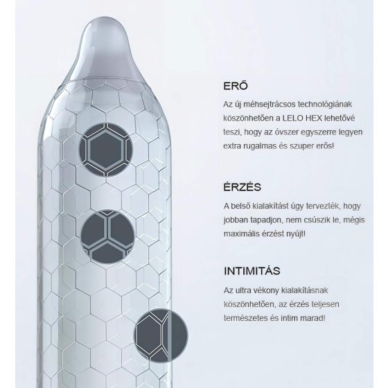 LELO Hex Original - luxusný kondóm (12 ks)