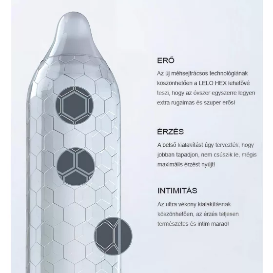 LELO Hex - kondóm - originál - 12 ks
