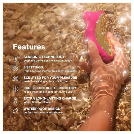 LELO - stimulátor klitorisu s vlnami - čierny