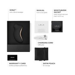LELO Sona - stimulátor klitorisu s vlnami - čierny