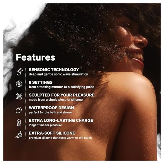 LELO Sona - stimulátor klitorisu s vlnami - čierny