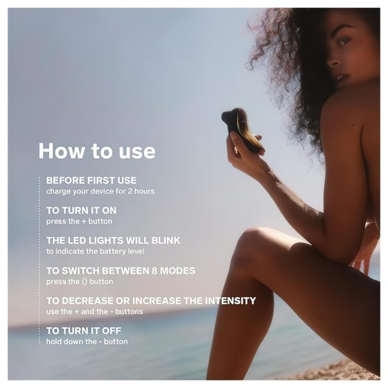 LELO Sona - stimulátor klitorisu s vlnami - čierny