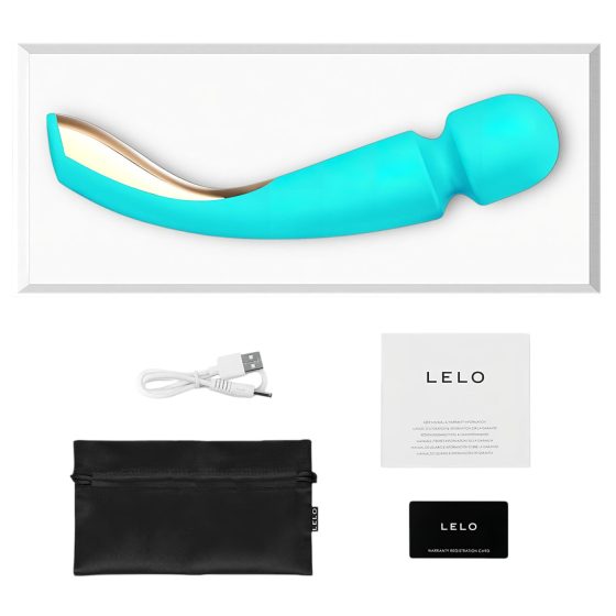 LELO Smart Wand 2 - masážna hlavica vibrátor - veľká - dobíjacia - tyrkysová