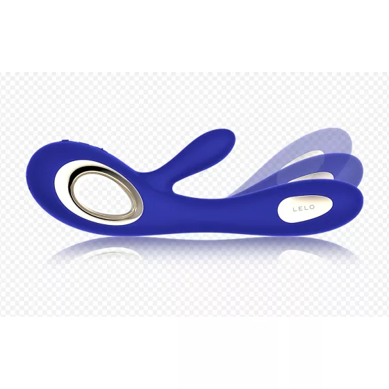 LELO Soraya Wave - vibrátor s pohyblivou hlavou a klitorálnym ramenom - modrý