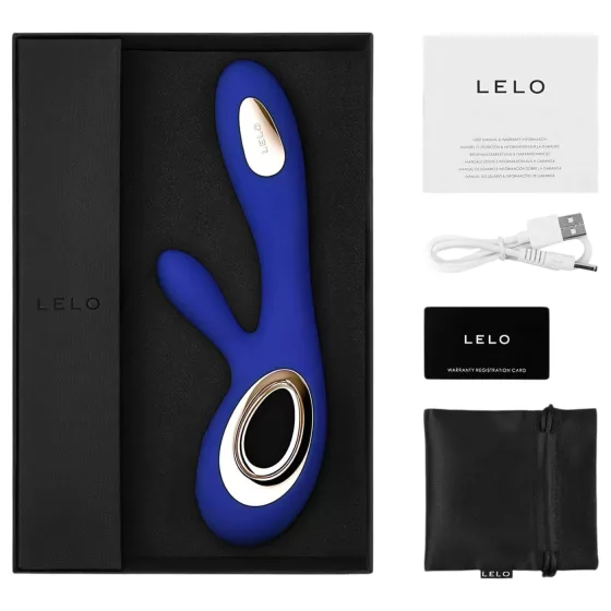 LELO Soraya Wave - vibrátor s pohyblivou hlavou a klitorálnym ramenom - modrý