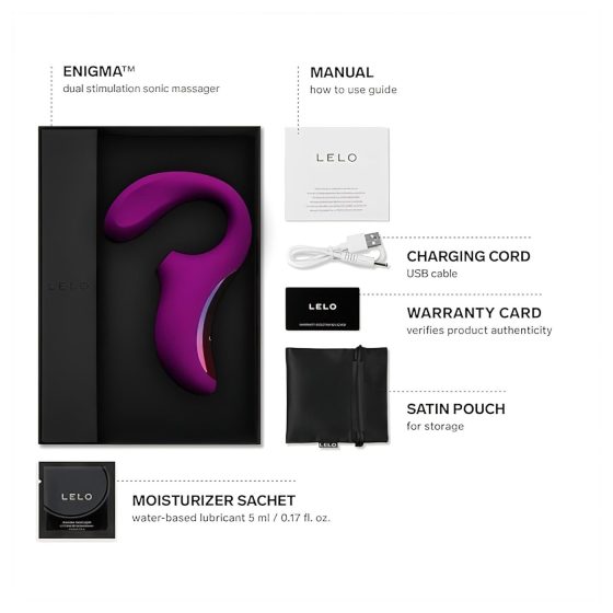 LELO Enigma - vibrátor na G-bod a klitoris - vodotesný, nabíjateľný - fialový