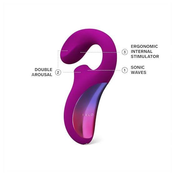 LELO Enigma - vibrátor na G-bod a klitoris - vodotesný, nabíjateľný - fialový