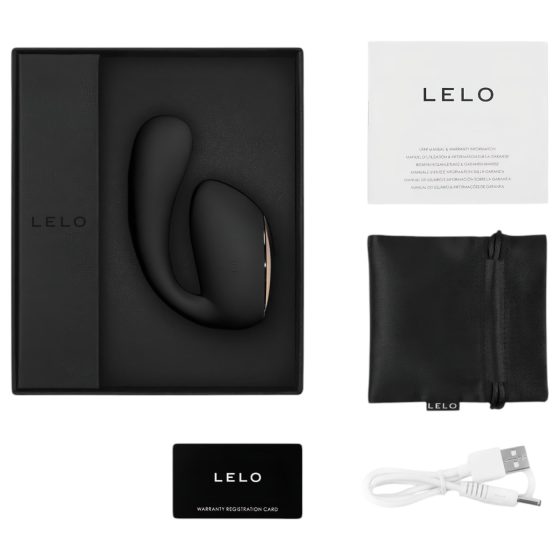 LELO Ida Wave - inteligentný, nabíjací vibračný a rotačný vibrátor (čierny)