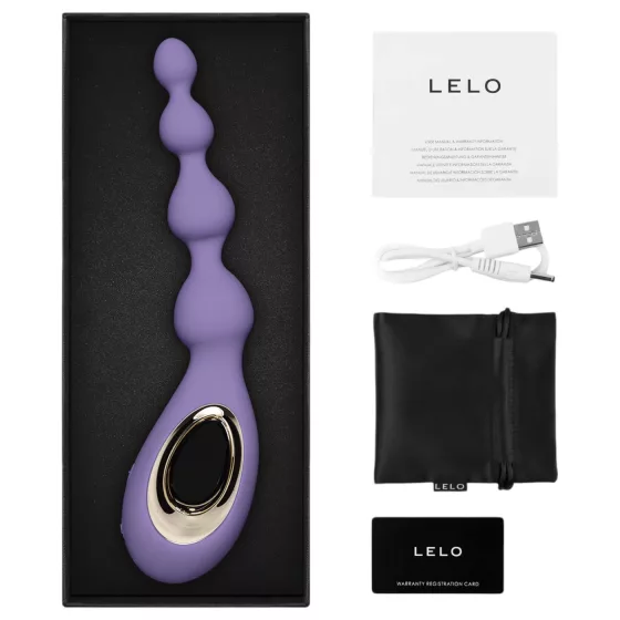 LELO Soraya Beads - análny vibrátor - nabíjateľný, vodotesný - fialový