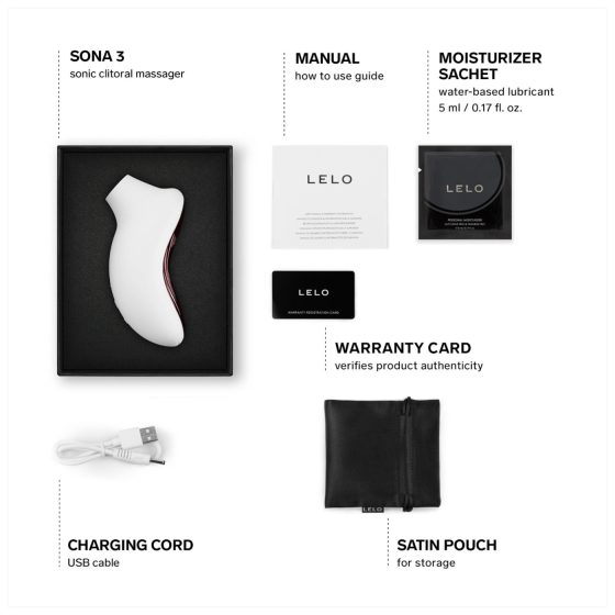 LELO Sona 3 - stimulátor klitorisu na vlny - biely