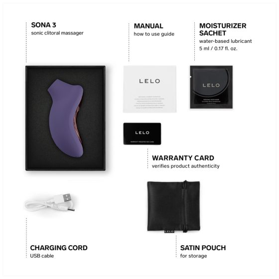 LELO Sona 3 - pulzačný stimulátor klitorisu - fialový