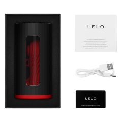 LELO F1s V3 - Interaktívny masturbátor (čierno-červený)