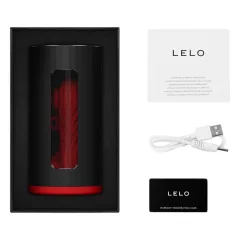   LELO F1s V3 - mužský masturbátor - interaktívny - červený