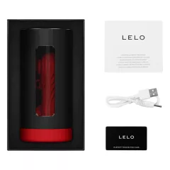   LELO F1s V3 XL - mužský masturbátor - interaktívny - červený