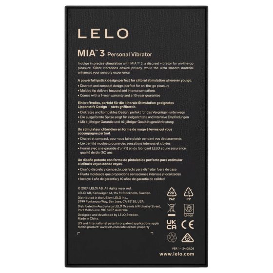 LELO Mia 3 - minivibrátor na cesty - ružový