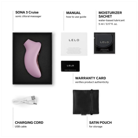 LELO Sona 3 Cruise - stimulátor klitorisu s vlnami - ružový