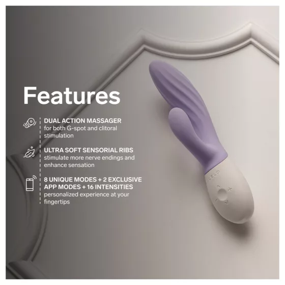LELO INA Twist - vaginálny G-bod vibrátor s klitorálnym výstupkom (fialový)