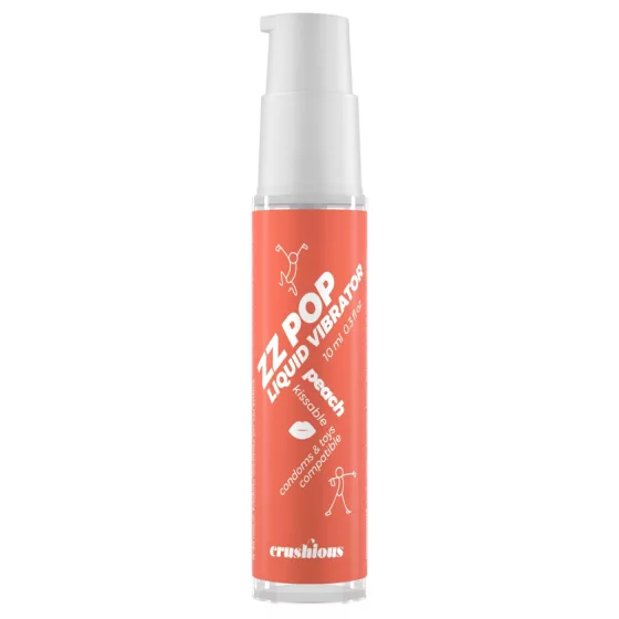 Crushious ZZ POP - jedlý tekutý vibrátor, broskyňa (10 ml)