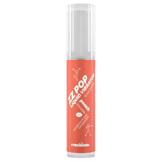Crushious ZZ POP - jedlý tekutý vibrátor, broskyňa (10 ml)