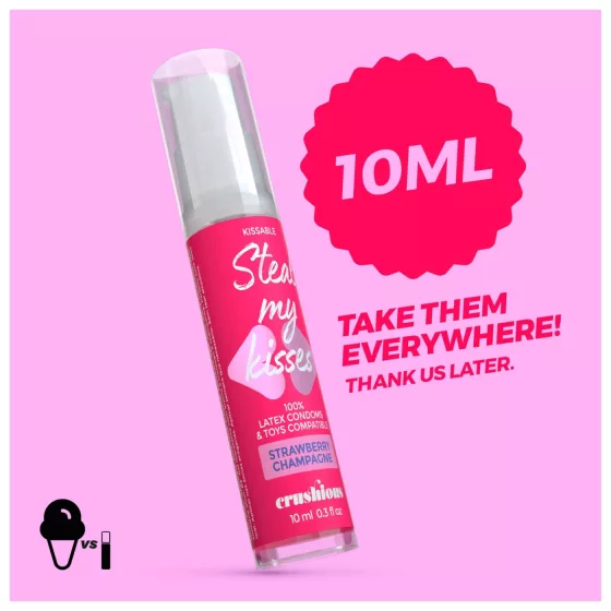 Crushious Steal My Kisses - lubrikant s príchuťou jahoda-šampanské (10 ml)
