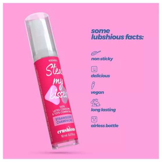 Crushious Steal My Kisses - lubrikant s príchuťou jahoda-šampanské (10 ml)