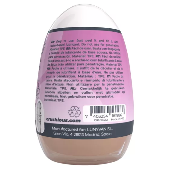 Crushious Ezy Egg The Skilled - masturbačné vajíčko (telovej farby)
