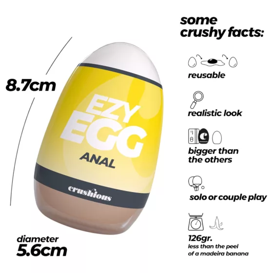 Crushious Ezy Egg Anal - masturbačné vajíčko (telovej farby)