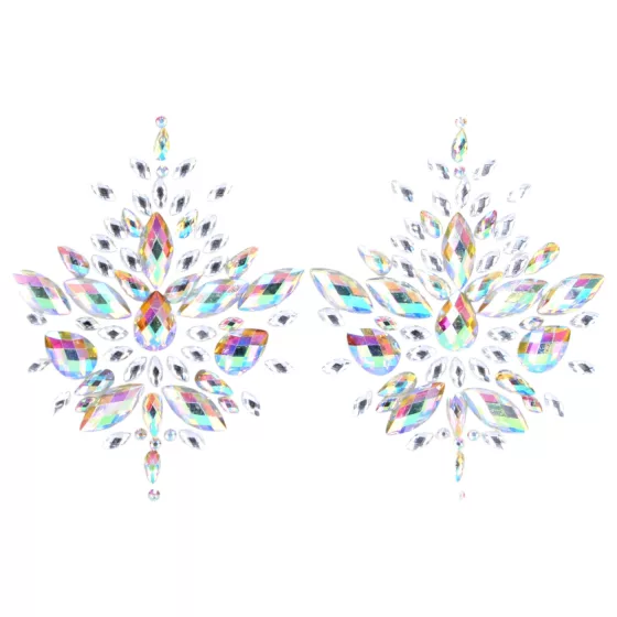 Le Désir - nalepovacie ozdoby na bradavky - lesklé - dúhové