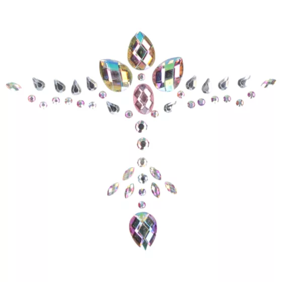 Le Désir - dekoračná nálepka na dekolt - trblietavá dúhová