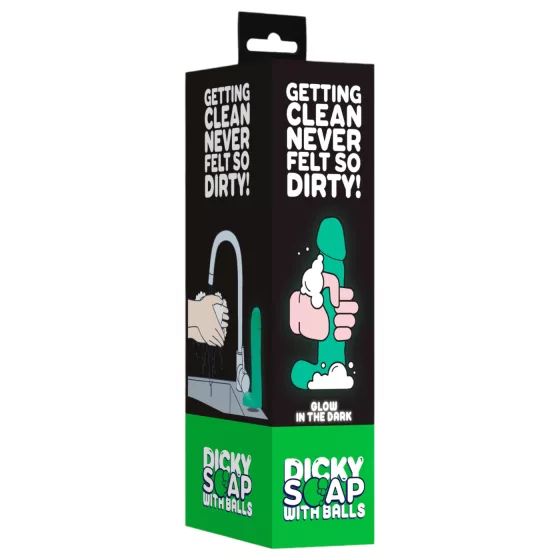 Dicky - mydlo v tvare penisu s guľkami - svietiace - 265g