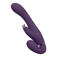   Vive Suki - dobíjací vibrátor bez popruhov so stimulátorom klitorisu so zajačikom (fialový)