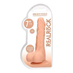   RealRock - realistický dildó s semenníkmi - 17 cm - telová farba