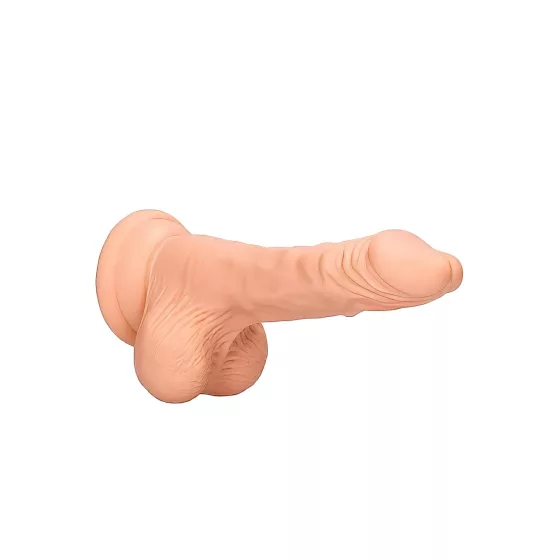 RealRock - realistický dildó s semenníkmi - 17 cm - telová farba