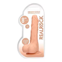   RealRock - realistický dildó s semenníkmi - 20 cm - naturálna farba